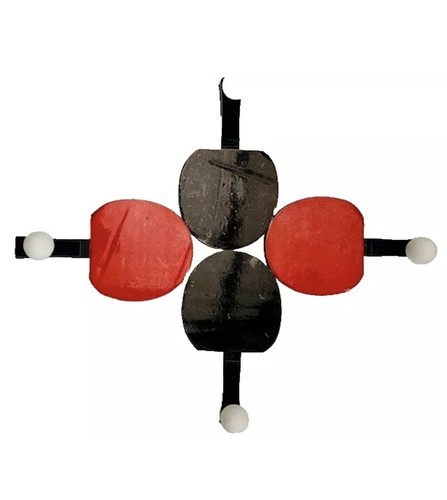Table tennis playing two - two, bats