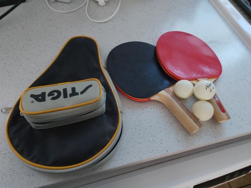 Table tennis bats and - , bag.