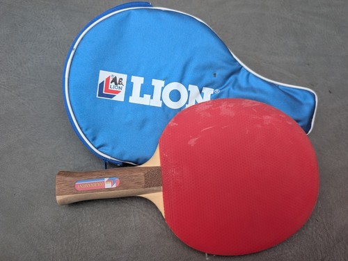 Table tennis paddle bat lion - table,
