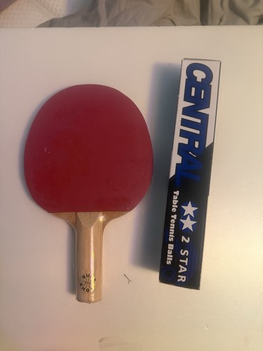 Table tennis bat and ping - table,
